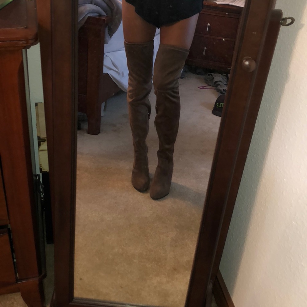 Catherine Malandrino thigh high suede boots